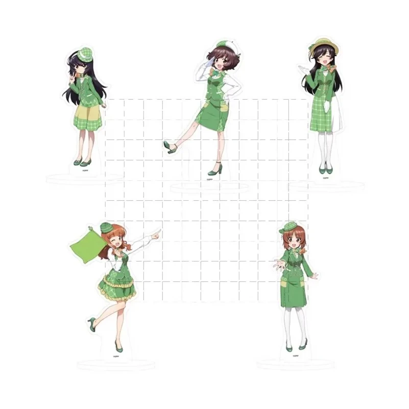 

Game Acrylic Stand Doll Anime Nishizumi Miho Takebe Saori Reizei Mako Figure Model Plate Cosplay Toy for Gift