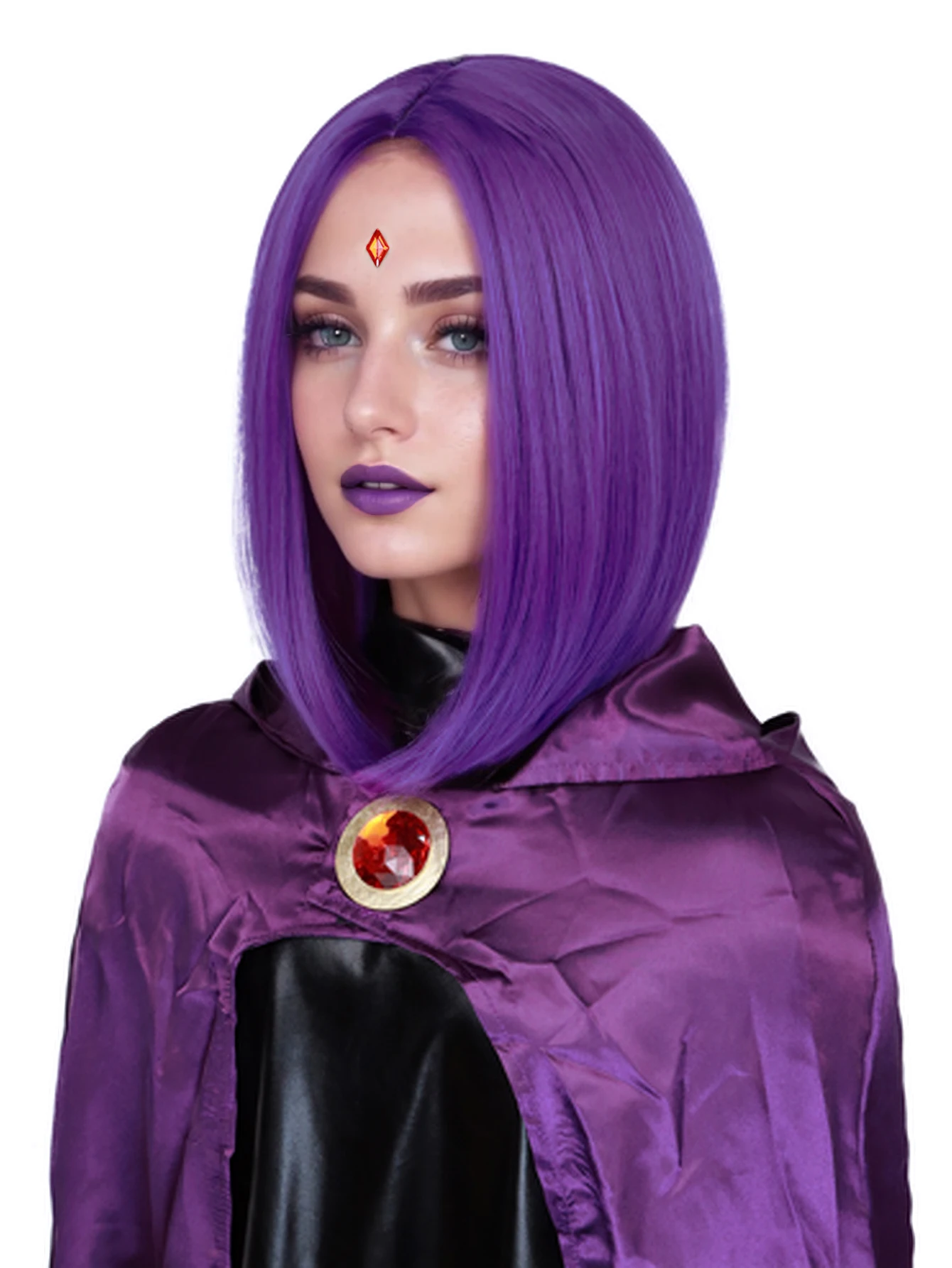 Peluca Morada De Trenzas Largas Para Cosplay Infantil – Ideal Para Anime, Teatro, Navidad Y Convenciones, Con Forro Transpirable Y Ajuste Cómodo