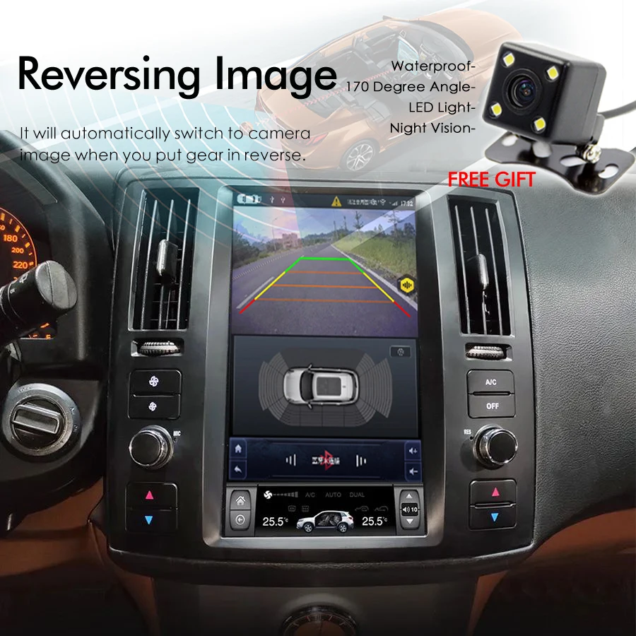 Radio mobil Android layar vertikal 11.8 inci, Radio mobil untuk Infiniti FX FX35 FX45 navigasi GPS otomatis CarPlay Multimedia pemutar Video 64GB