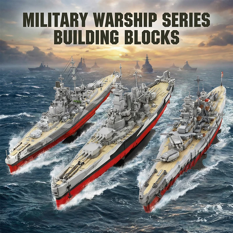 Militaire Oorlogsschip Serie Bouwstenen Model Oorlogsschip Set Modulaire Bouwsteen Assemblage Model Kit Speelgoed Volwassenen Cadeaus 2738 Stuks - afbeelding 2
