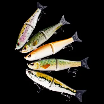 VTAVTA - Señuelo de pesca artificial de 12 cm y 16 g, con 4 segmentos, realista, que se hunde y se hunde, ideal para lucios, swimbait y crankbaits. 10 best sales Señuelos deslizantes - №10