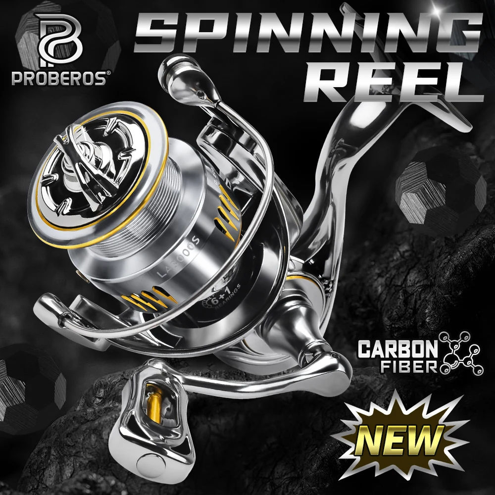 

PROBEROS Full Metal Spool Fishing Reel for Big Sea Spinning in Salt Water Surf, Jigging, Trolling, and Long Shot Casting