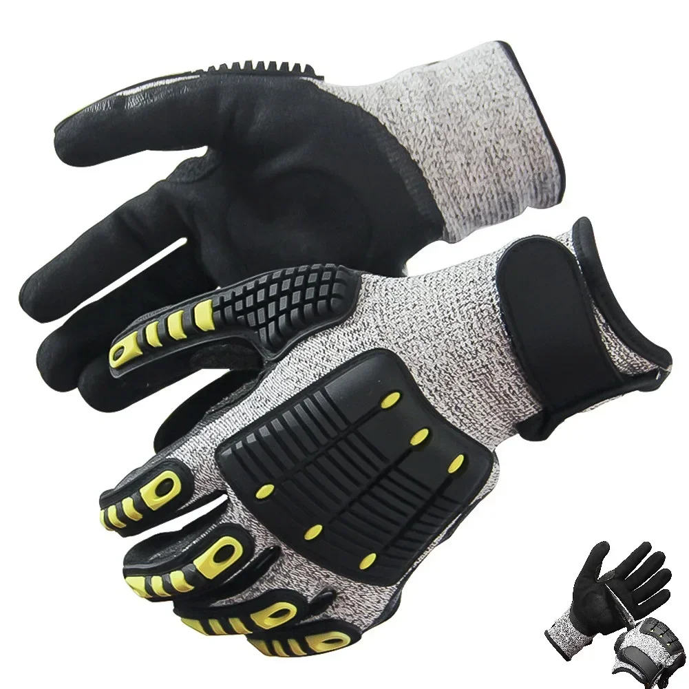 

TPR Mechanical Anti-vibration Anti-smashing Anti-cutting Anti-collision Gloves Outdoor Cycling Rescue Safety Working Gloves