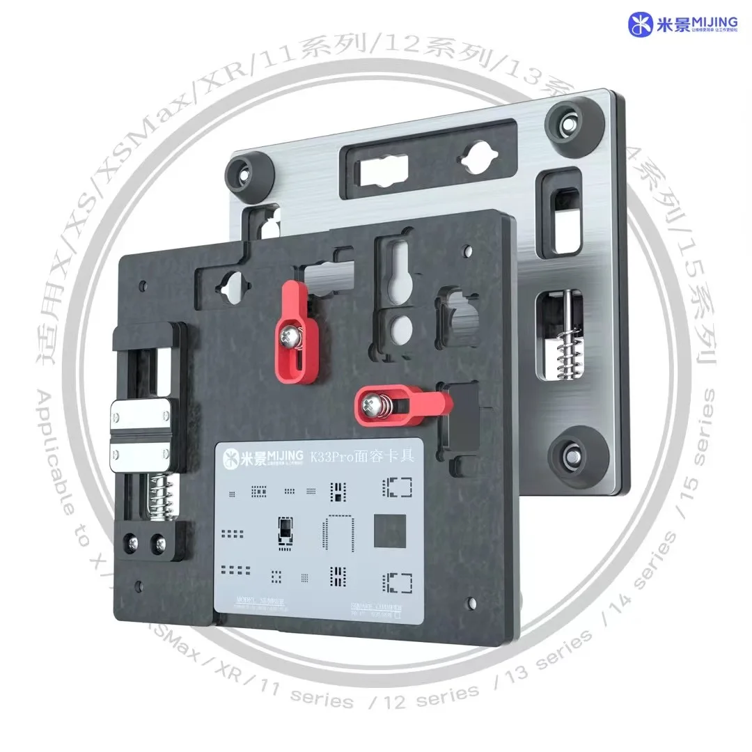 Mijing K33 Pro dot matrix perlengkapan perbaikan BGA Reballing stensil untuk iPhone X-13PM Dot proyektor Face ID Tin penanaman platform
