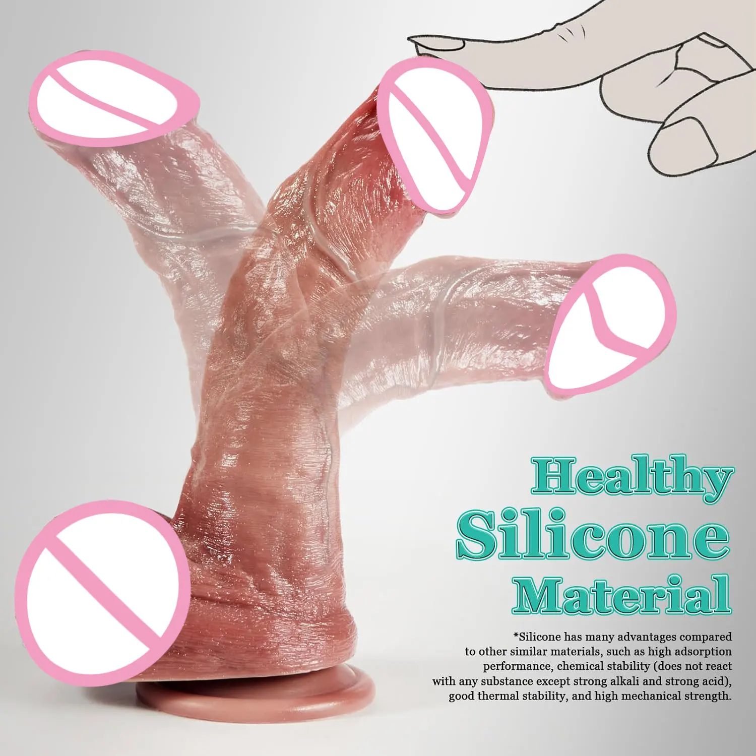 رخيصة لينة الديك واقعية قضيب جلدي كبير دسار مزدوج سيليكون شفط كأس ديك الجلد يشعر القضيب الصغير مثلي الجنس الشرج الجنس لعب الرجال النساء #2