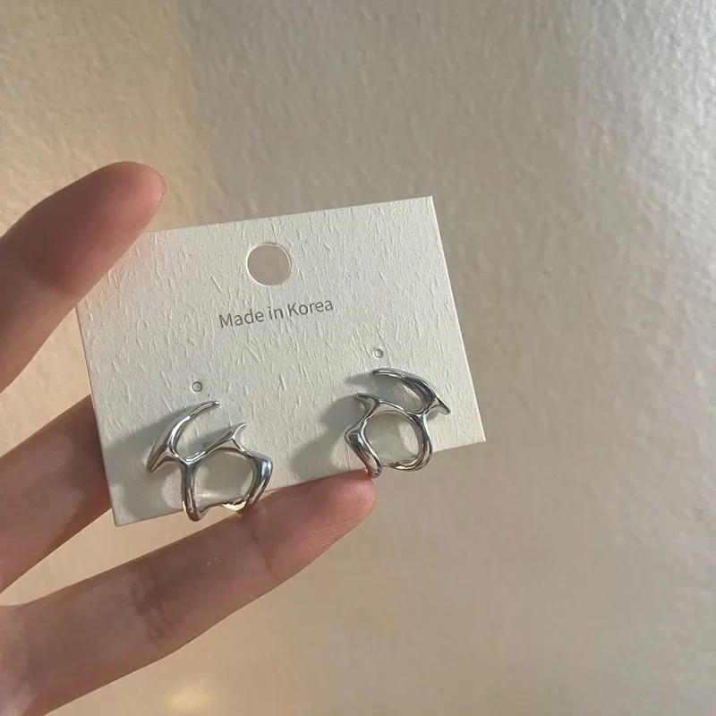 الهيب هوب الشرير موضة غير النظامية السائل المعادن الجوف الأقراط نمط شخصية الأقراط الطويلة Ms فتاة إكسسوارات السفر