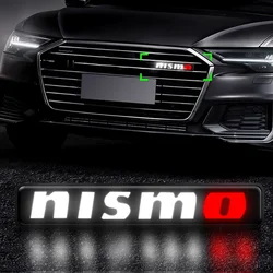 Car Decorative LED Lights Front Hood Grille Decoration Badge For Nismo Nissan Tiida Teana Skyline Juke X-trail Almera Qashqai