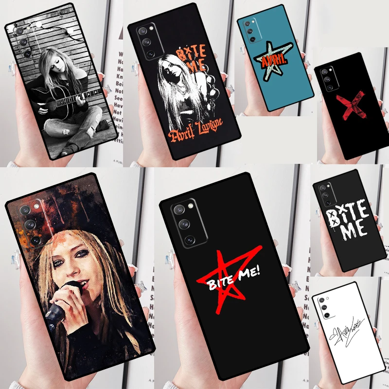 Singer Avril Lavigne Phone Case For Samsung Galaxy S23 Ultra S21 S22 Plus S20 FE S9 S10 Note 10 20 Ultra Cover