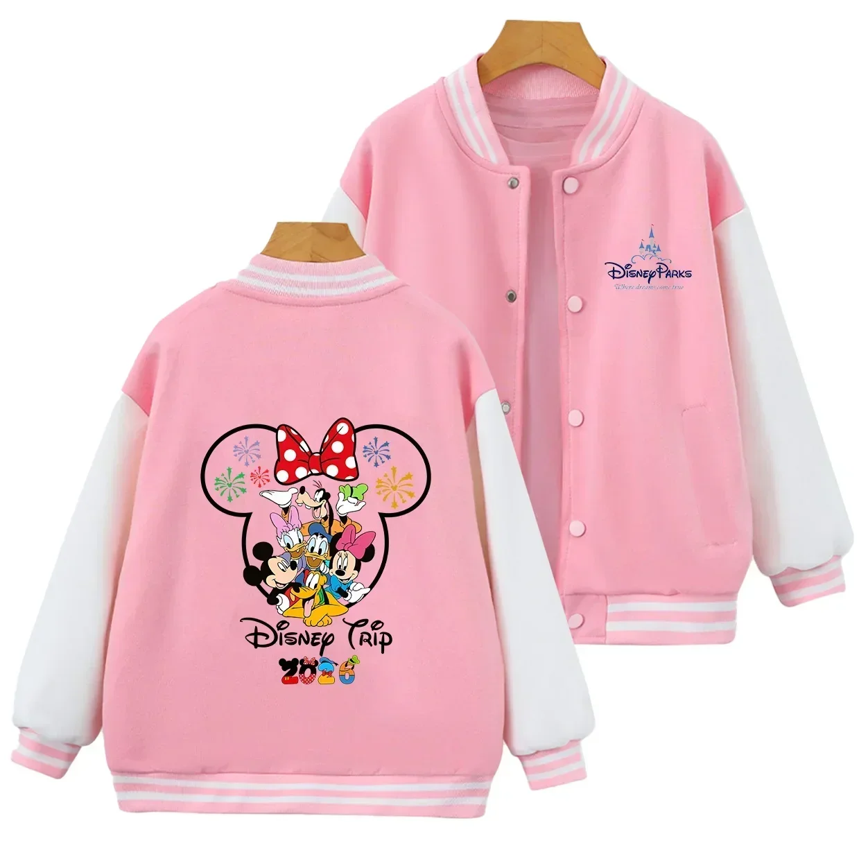 2026 Autumn Winter Family Favorite Beloved Cartoon Baseball Uniform Sweatshirts for Children, Perfect Gift for Boys &Girls Coat