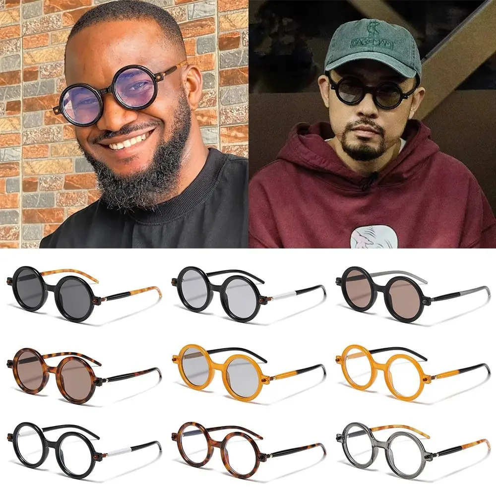 

Модные солнцезащитные очки в круглой оправе в стиле ретро, модные универсальные солнцезащитные очки для уличной одежды, литературные женские солнцезащитные очки в стиле панк