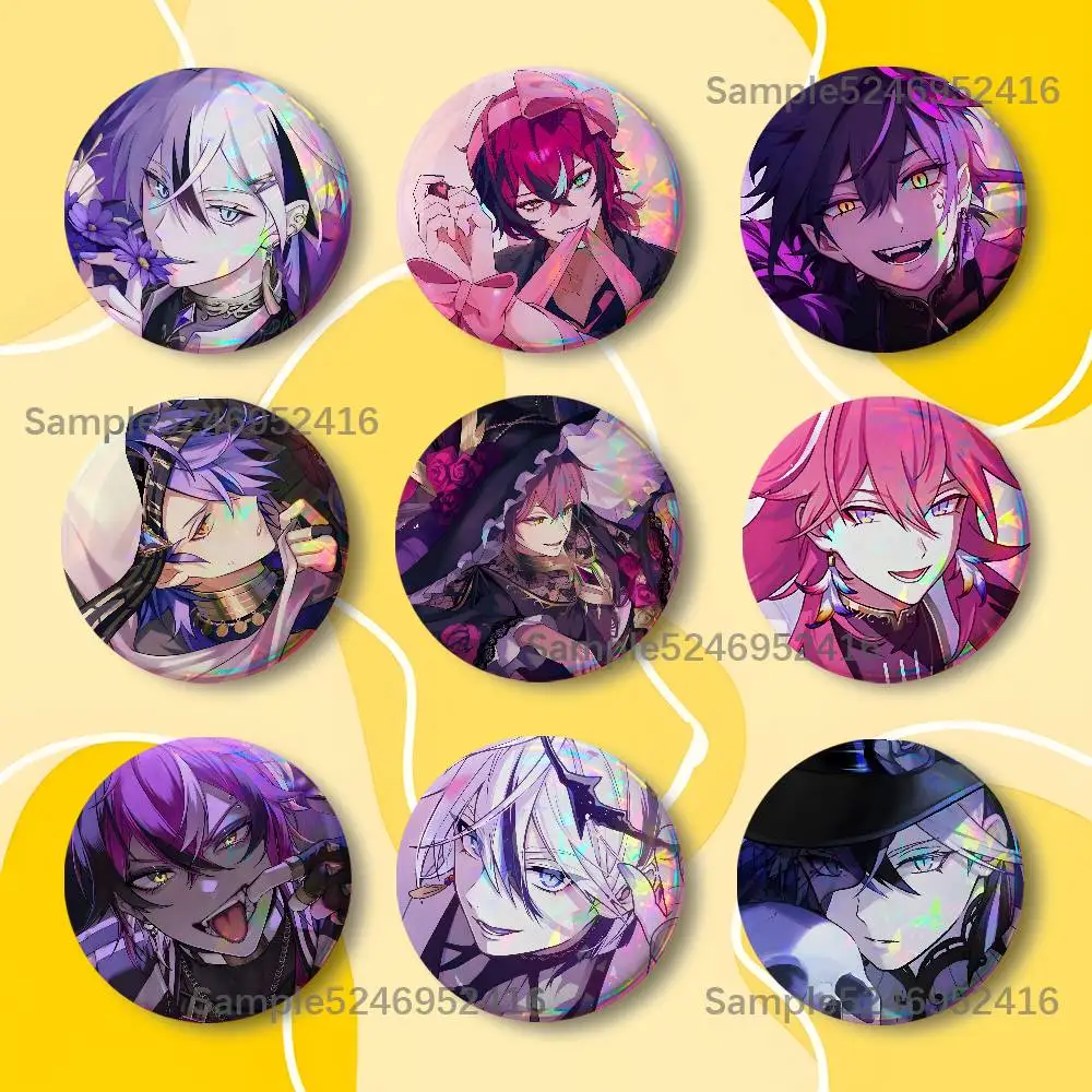 

E-Evil Prince And The Puppet Round Button Pins Badge Creative Brooches Backpack Clothes Decoration Fashion Cartoon Jewelry Gifts