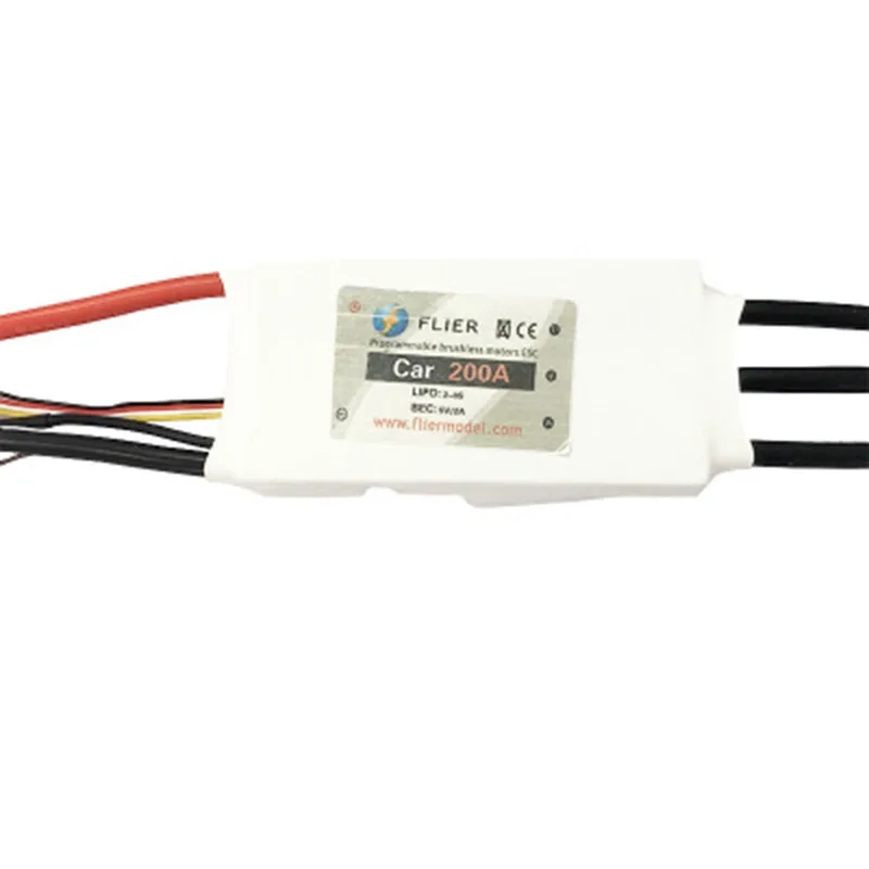

FATJAY FLIER RC Лодки 8S 200A Бесщеточный ESC Сильноточный программируемый электронный регулятор скорости