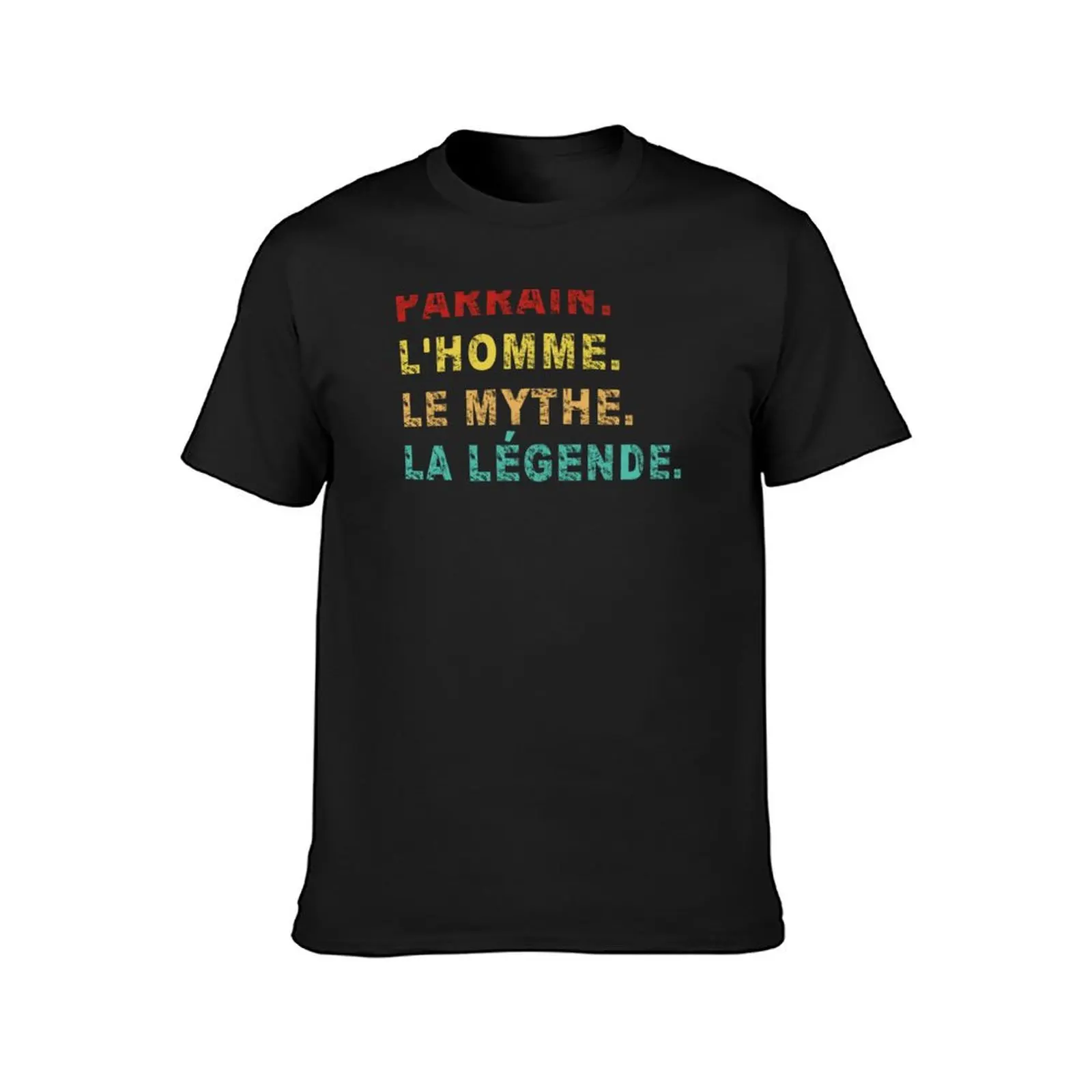 Vintage Homme Parrain L'homme Le Mythe La Légende T-Shirt customizeds korean fashion vintage mens t shirts