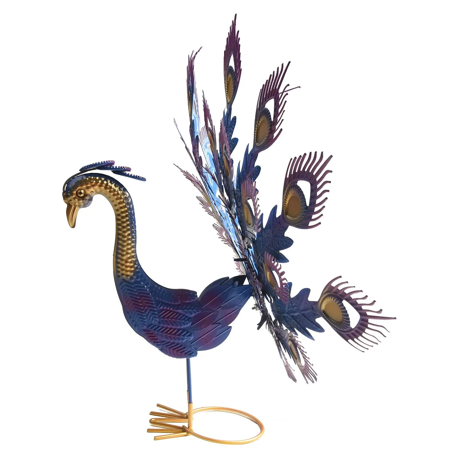 Beautiful Outdoor Ornament Metal Peacock Statue Outdoor Peacock for sculpture Unique Design Long-term Use Attention To Detail