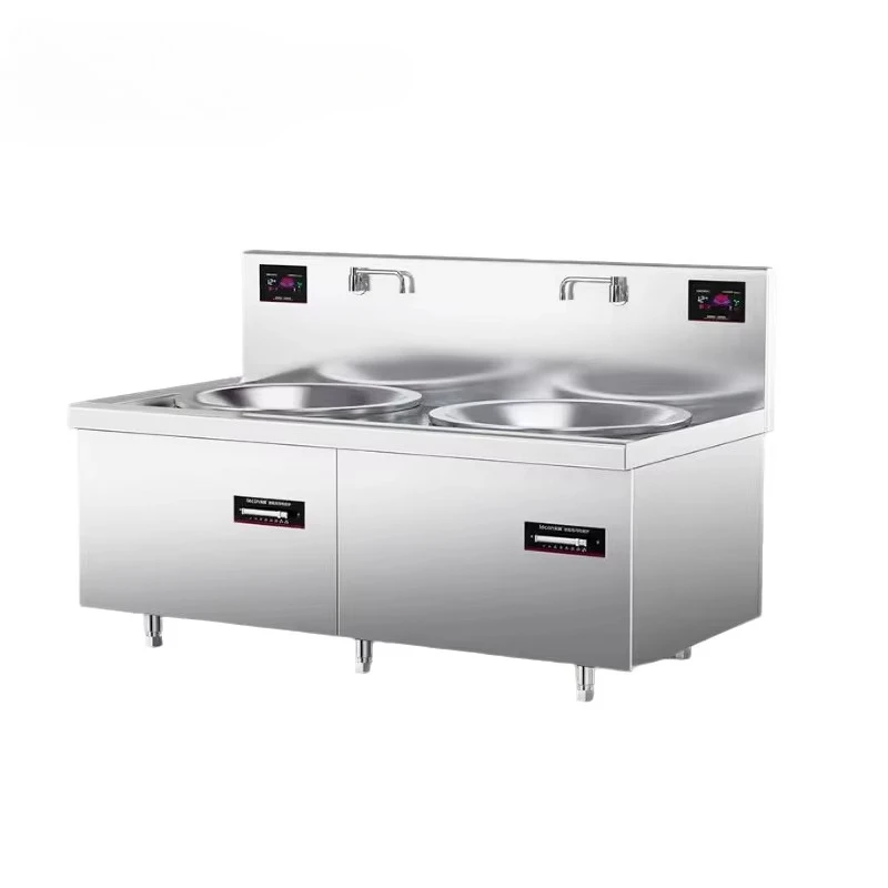 

Полностью автоматическая и высокоэффективная промышленная двухконфорочная машина для приготовления пищи, печь для жарки с функцией перемешивания, хит продаж