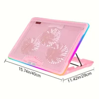 AJAZZ RGB Gaming Laptop Cooling Stand AJAZZ ANC160 Ultra Quiet Fan Adjustable Non-Slip Notebook Radiator - Image 5