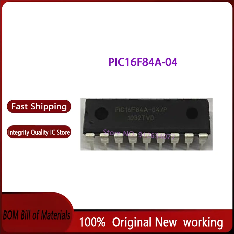 5PCS~20PCS/LOT PIC16F84-04/P PIC16F84 DIP18  100% New original