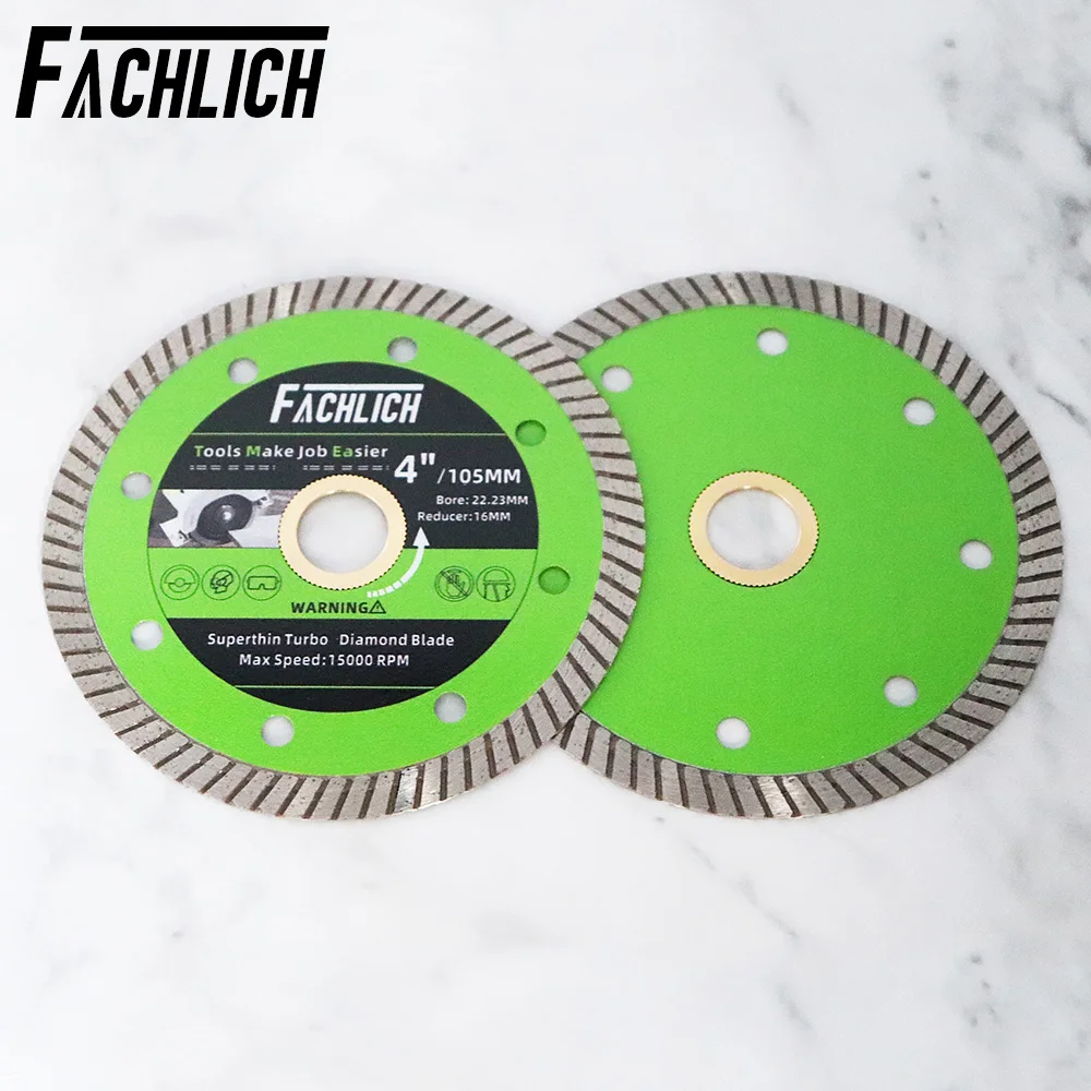 FACHLICH 10pcs Diamond Cutting Disc Set 105/115/125mm Ceramic Cut Tile Granite Marble 4/4.5/5inch Super Thin Circular Saw Blade