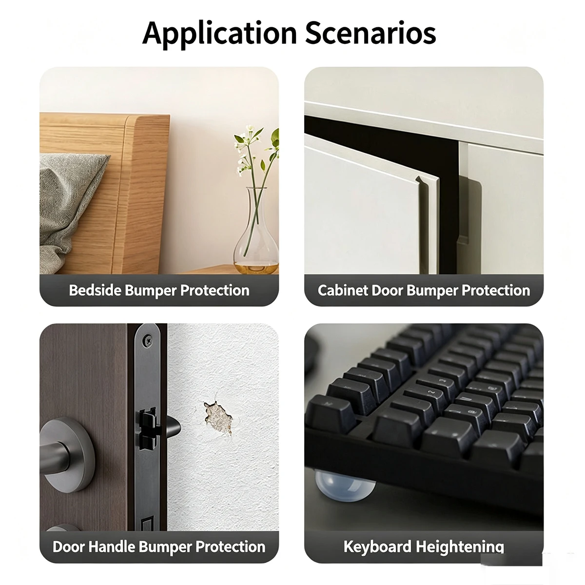 Strong Self-Adhesive Clear Door Stopper Rubber Damper Buffer Cabinet Bumpers Furniture Dots Cushion Protective Pads Tiny Bumpons