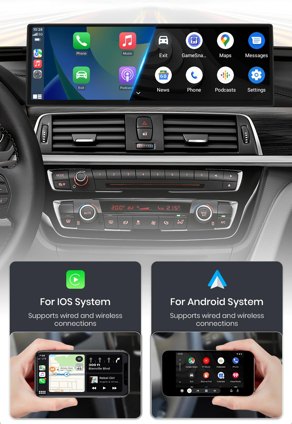 Junsun 14,9 "8 + 256 GB Drahtlose Carplay Android Auto Multimedia Auto Radio Für BMW 3 4 Serie F30 f31 F32 F33 F34 F36 2013-2018 – Detail 10