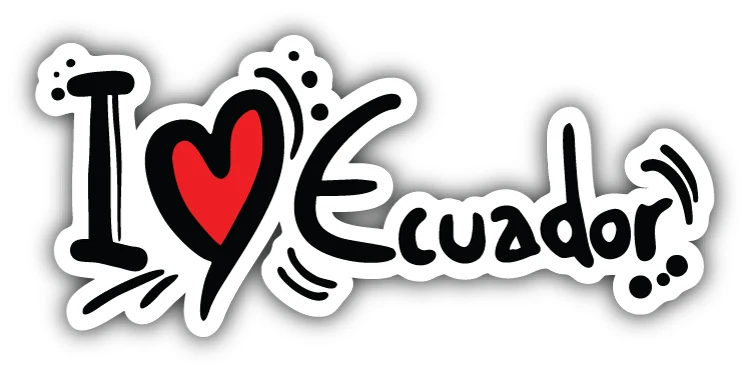 

I Love Ecuador Slogan Sticker Cover Scratches Decoration Decal Yz250x Decals Stickers Scratch Cover Sticker For Car Bumper Black