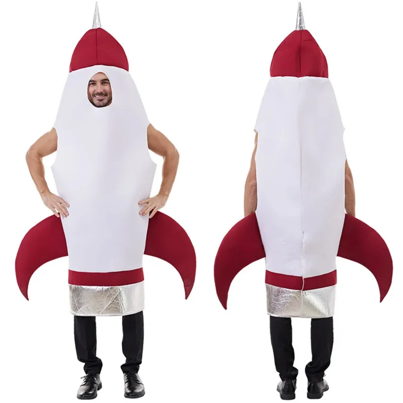 Inflatable rocket cosplay costume space boys girl outfits women men adult Halloween Carnival party disguise roleplay suit