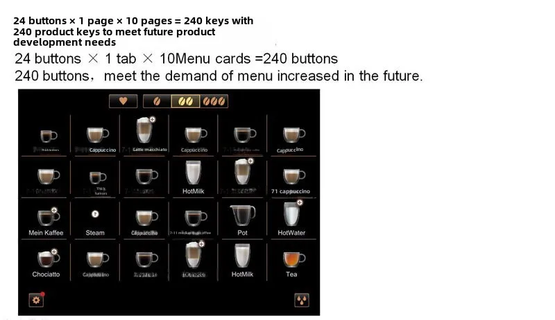 Macchina da caffè automatica con presa d'acqua automatica