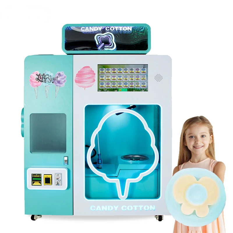 Coin Operated Cotton Candy Vending Machines/Automatic-Cotton-Candy-Vending-Machine For Sale