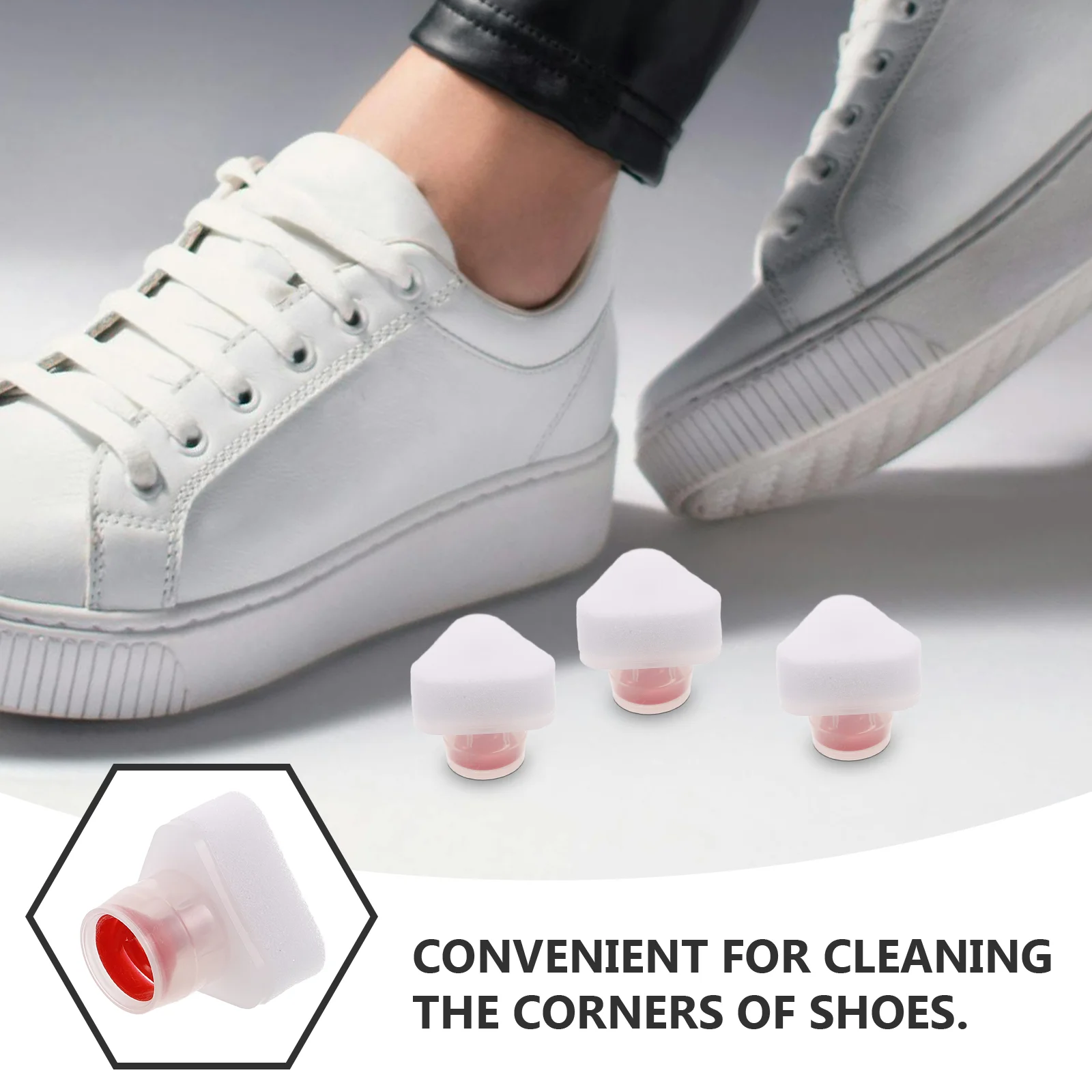 10 Pcs Shoe Polish Brush Head Cleaning Sponge Sneaker Cleanser Shining Applicator Cleaner Shoes Boot Shine Foams for Washing