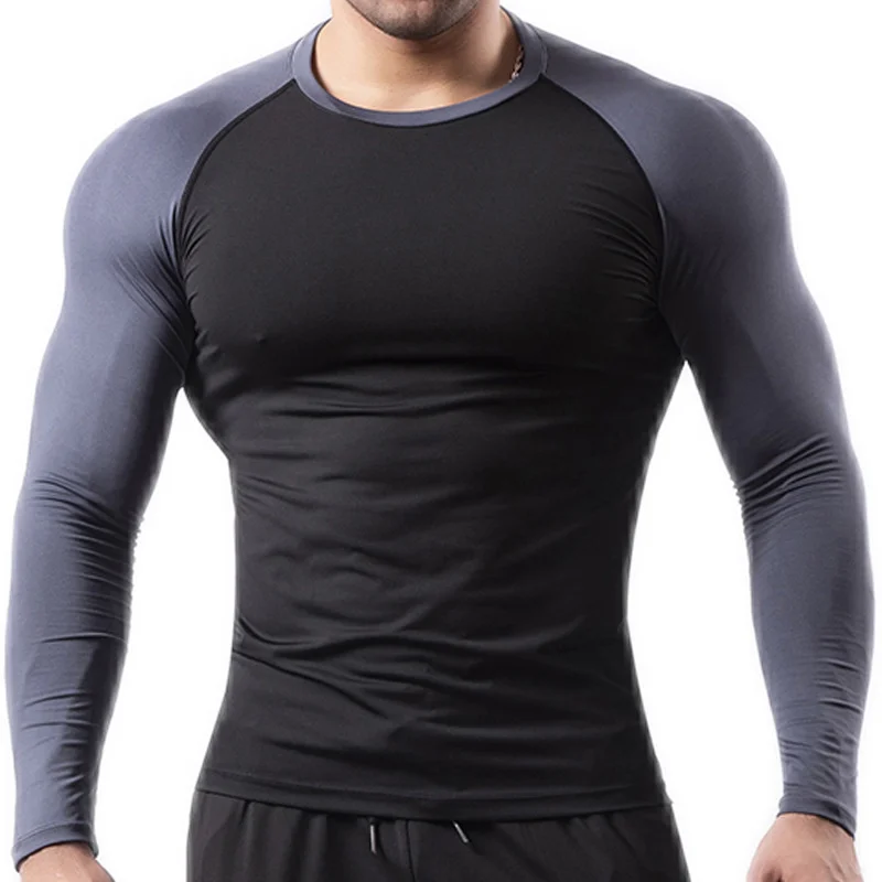 Men's Compression Breathable Football Suit Fitness Tight Sportswear Riding Quick Dry Running Short Sleeve Shirt Sports