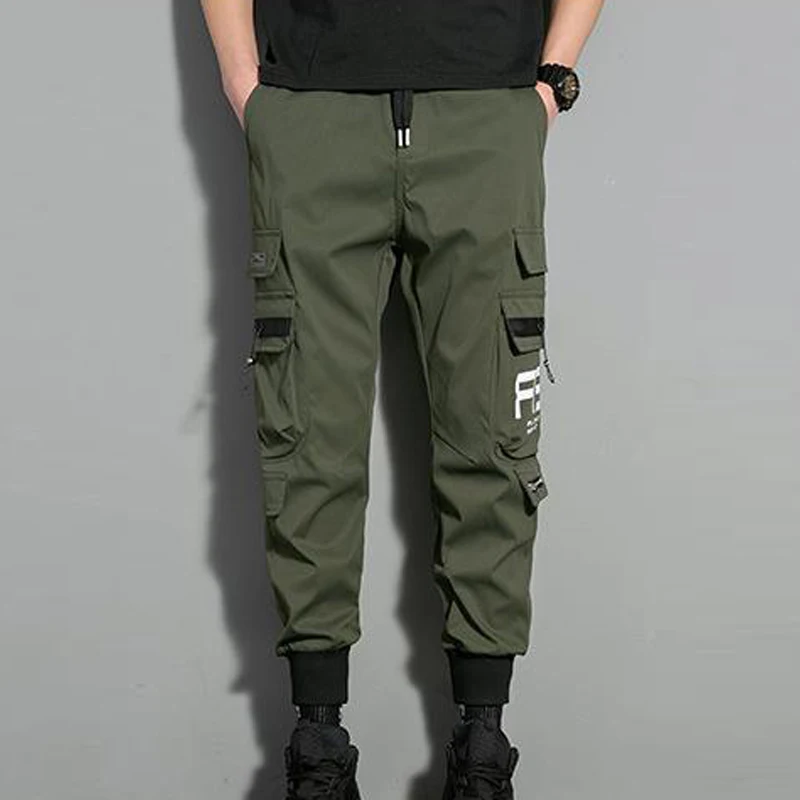 

New Pants Men's Loose Straight Oversize Clothing Solid Versatile Work Wear Black Joggers Cotton Casual Male Trousers