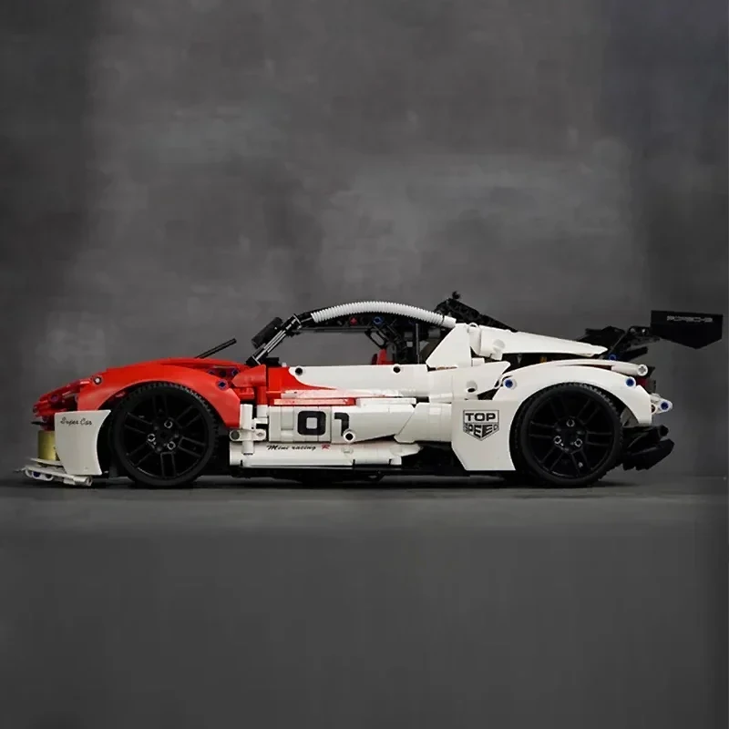 Nuevo JD-009 MOC, vehículo de carreras deportivo técnico único, modelo Hypercar, bloques, ensamblaje de rompecabezas, juguetes DIY, regalos de navidad para niños