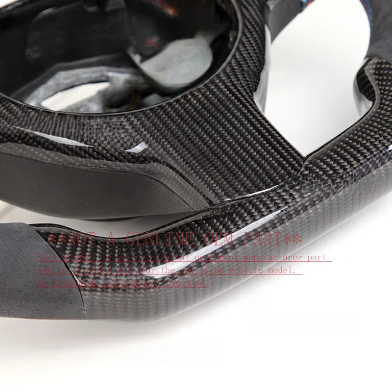 For BMW Steering Wheel Horn Cover Alcantara Carbon Fiber Sport Upgrade for E46 M3 E90 3 Series Horn Shell - view 4