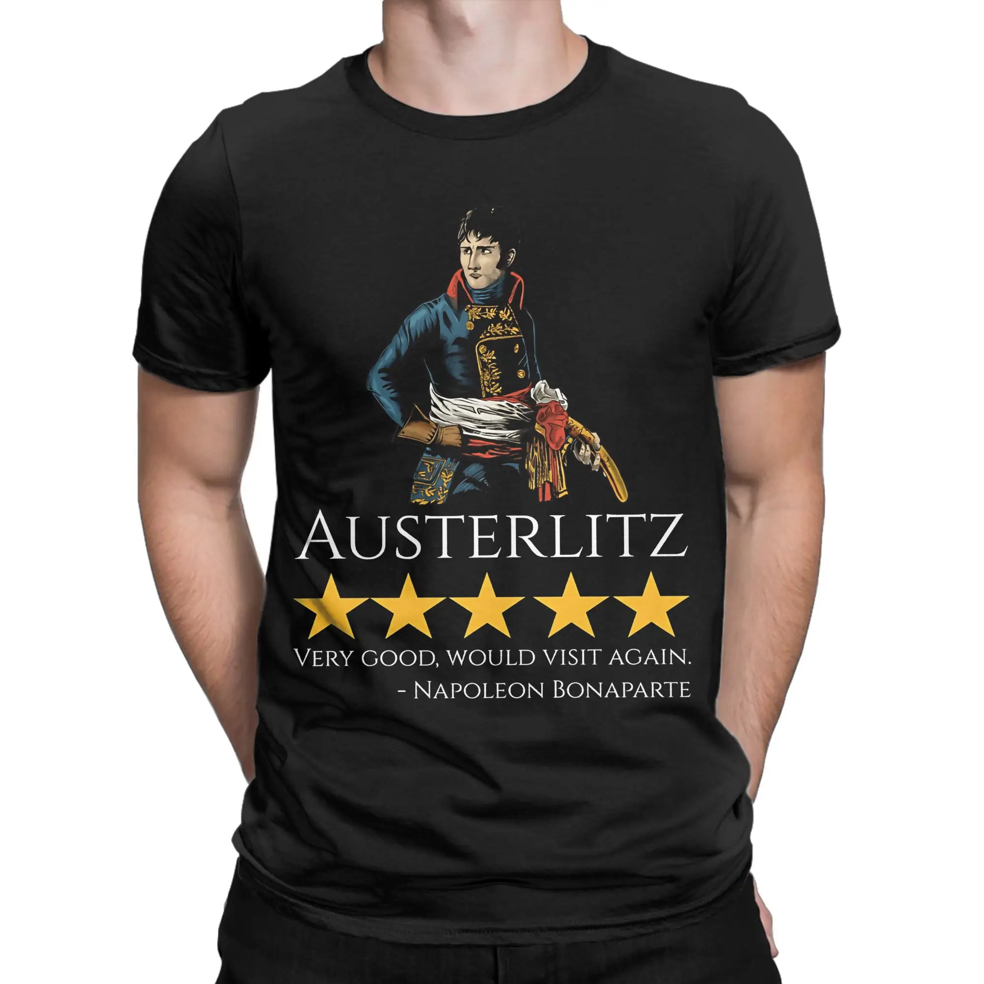 Men's T-Shirt Napoleon Bonaparte Hipster 100% Cotton Tees Short Sleeve French History Meme T Shirt Crewneck Clothes Gift Idea