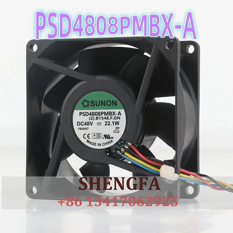 Original and genuine SUNON 8038 8CM 80X80X38MM 5V 12V 24V PSD4808PMBX-A cooling fan DC48V 22.1W