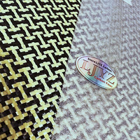 3K 200gsm Yellow Kevlar aramid fiber & Carbon fiber mixed Fabric 1100D 40\