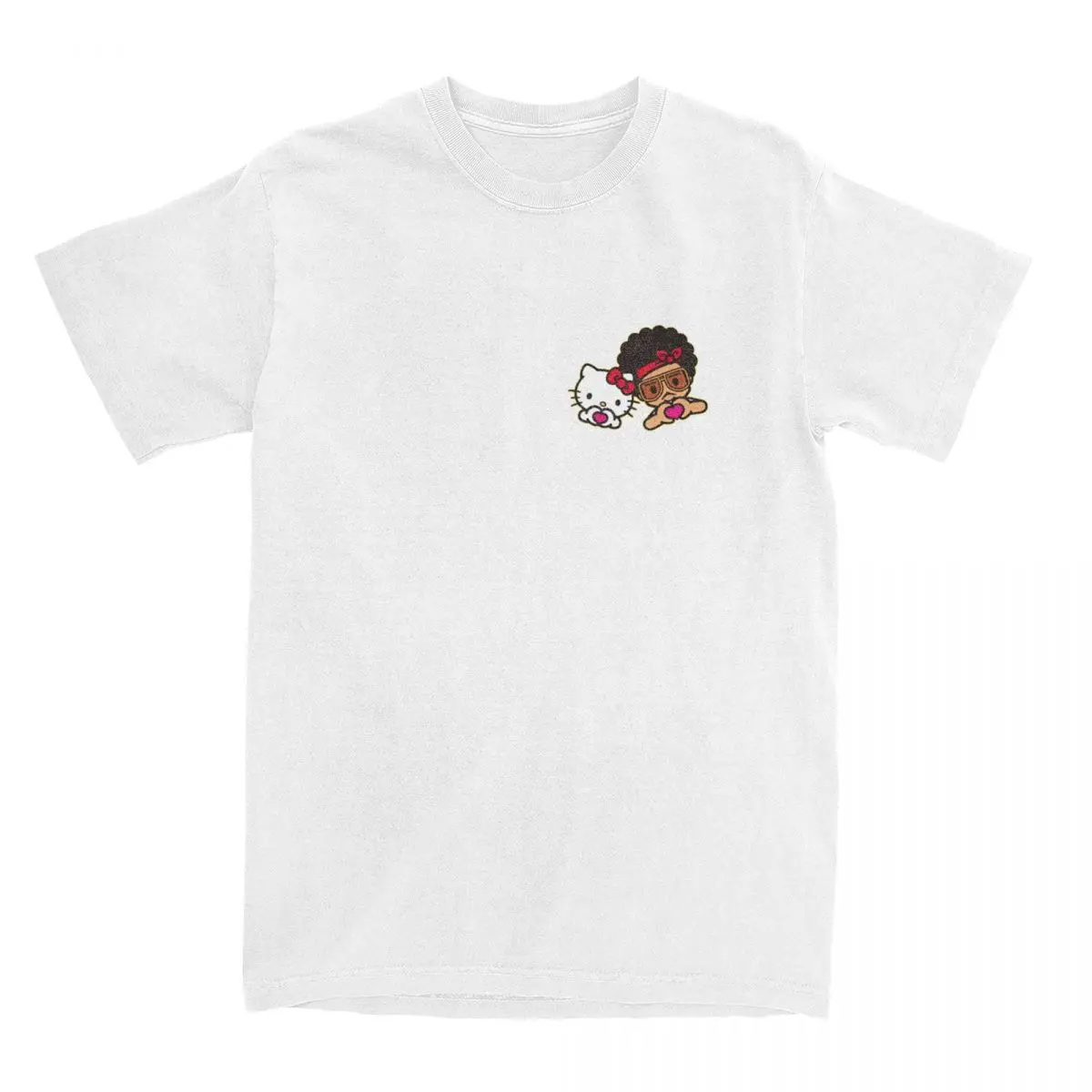 

Men Bruno Mars Hello Kitty T Shirts 100 Cotton Tops Beach Classic Short Sleeve T-Shirt Crew Neck Tshirt Plus Size