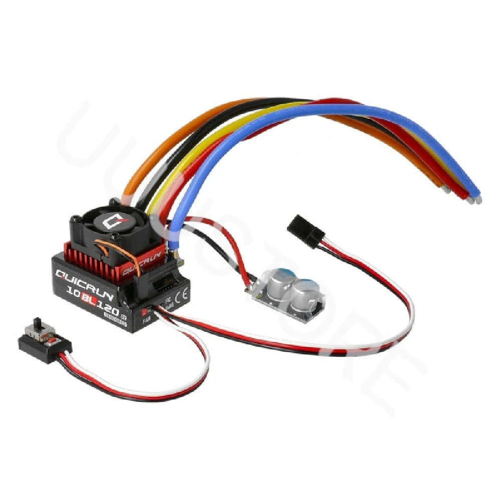 Hobbywing QUICRUN Sensored 10BL120 120A /10BL60 60A 2-3S Lipo Brushless ESC for 1/10 Car Remote Control Model Car Touring Cars