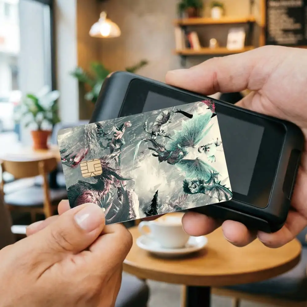 G-Game M-Monster Hunter Credit Card HD Stickers Small Chip Waterproof Sticker Game Card Decal Gift view 6