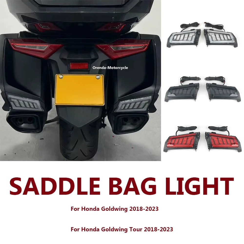 

2022 2021 Rear Saddlebag Saddle Bag Turn Signal LED Lights Lamp Motorcycle For Honda Goldwing Gold Wing GL1800 Tour 2018-2023