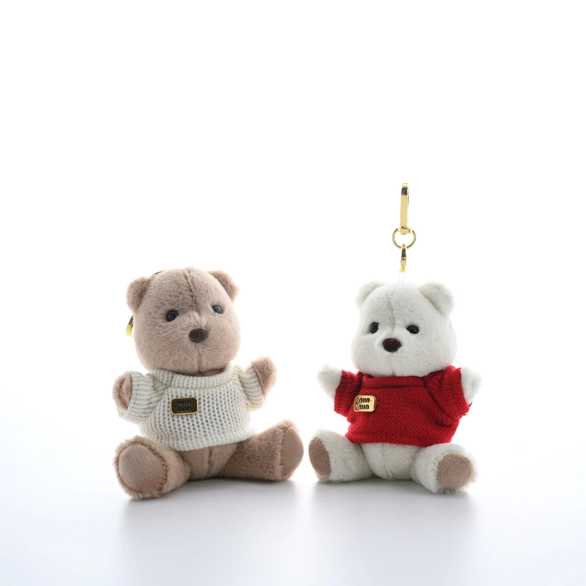 Porte-clés ours du nouvel an, pull d'hiver de 13cm, poupée douce et mignonne, décor suspendu pour Couples, cintre de sac, cadeau mignon, 2026