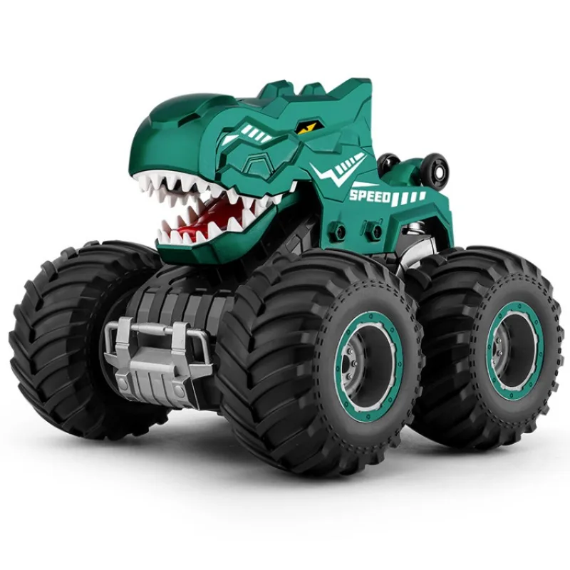 かわいい面白いギフトオフロードクライミングRCカー、2.4G恐竜リモートコントロールカーおもちゃ、ビッグフットおならスプレーRCトラック、子供のおもちゃの車