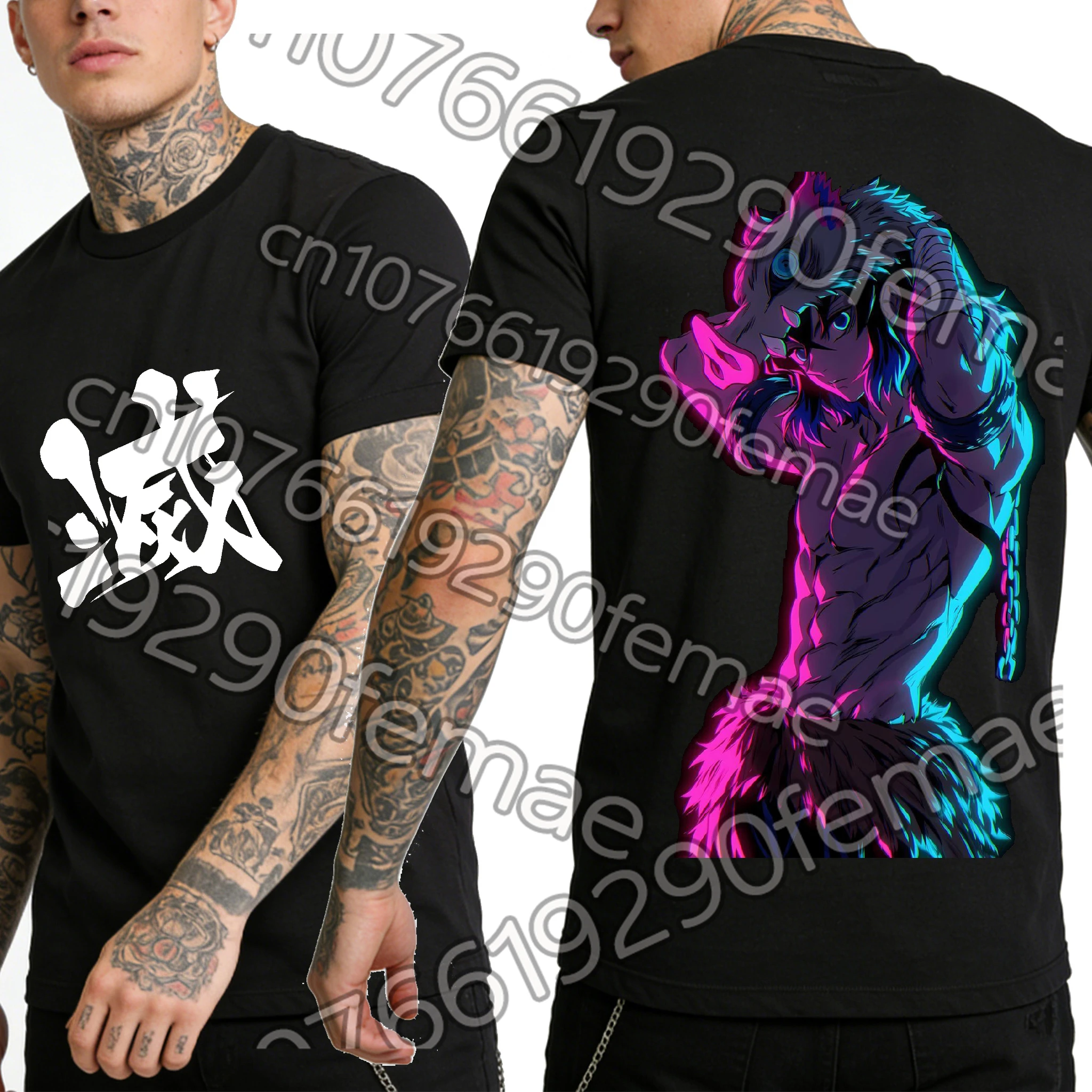 

Latest 2026 Design Demon Slayer Printed Cotton T-Shirt, for Adults & Kids, Perfect for Party Events & Cosplay Match