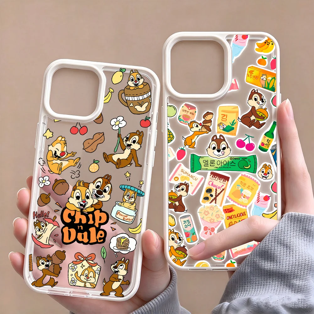 Cute Chips Dales Advanced Acrylic Clear Phone Case For iPhone 18 17 Air 16 E 15 14 13 12 11 Pro Max Plus Shockproof Simple Cover