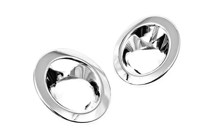 

Premium Grade Chrome Front Fog Light Lamp Cover Bezel Trim Exterior Accessories for Land Rover Freelander 2-free shipping