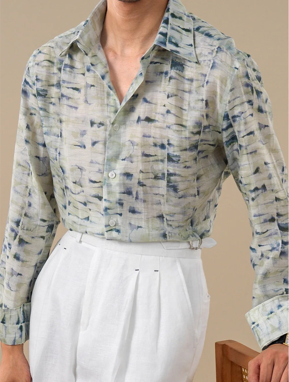 

Summer Lightweight Breathable Floral Shirt Camisa Social Masculina Camisa Social Masculina Italian Windsor Collar Shirt Men's