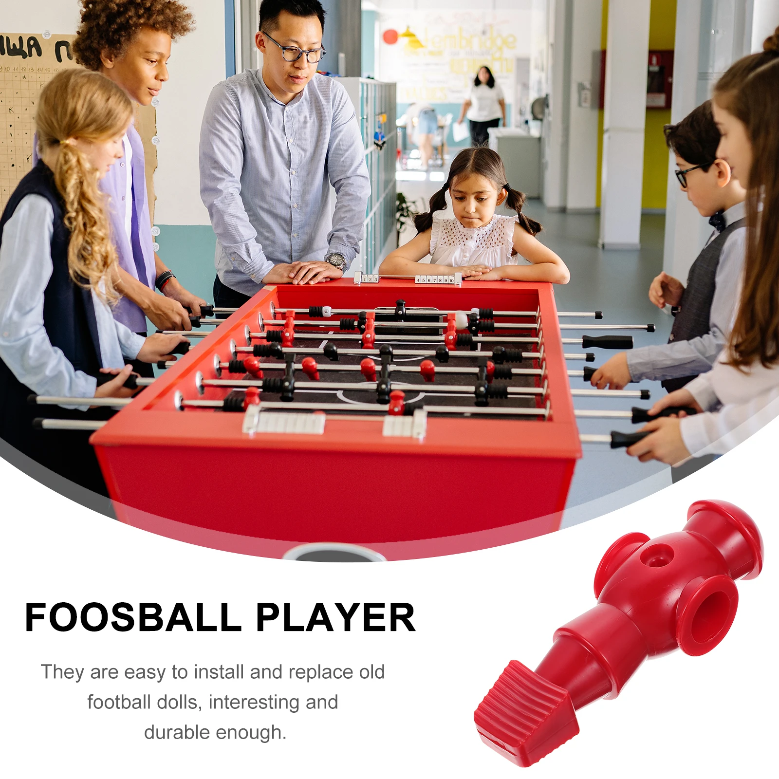 

4pcs Football Player Replacement Resin Soccer Table Football Supplies For Foosball Machine Durable Table Soccer Men Accessory