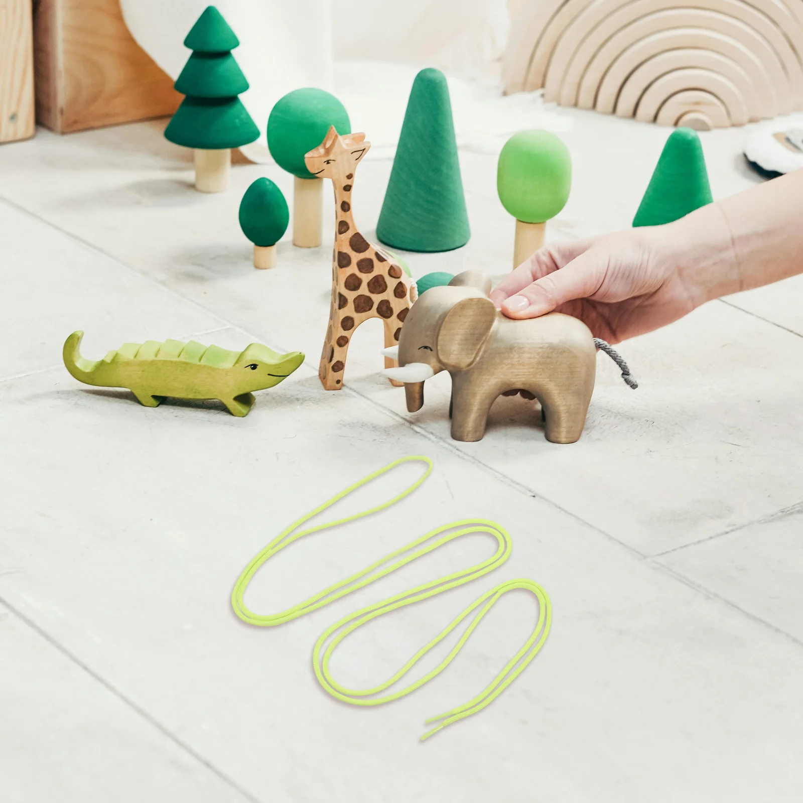 10 قطعة الحبل الديكور للأطفال مشرق خيوط رباط الحذاء سلسلة رياض الأطفال الديكور لعبة الملحقات تطوير المهارات الحركية الدقيقة