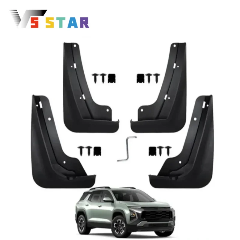 

4 шт., АБС-пластик, передние и задние автомобильные брызговики, аксессуары для Chevrolet Equinox LT RS ACTIV, черные