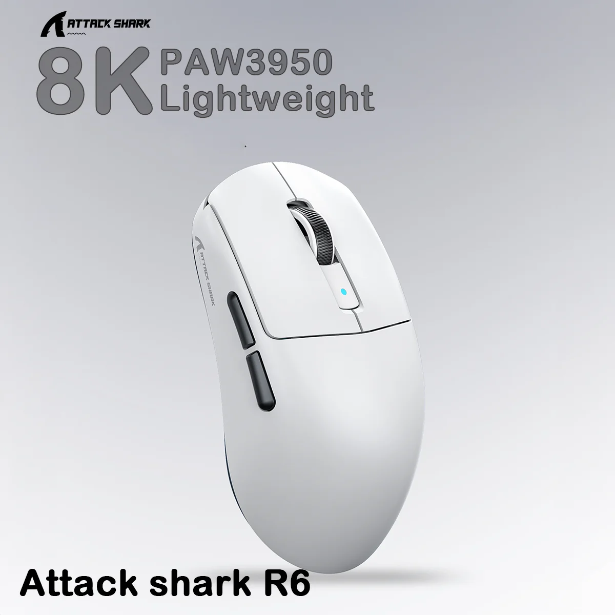 

ATTACK SHARK R6 Gaming Mouse Bluetooth Wireless 8K Hz PixArt PAW3950MAX PRO Gaming Sensor 42000 DPI SUPERLIGHT 38g Nordic 52840